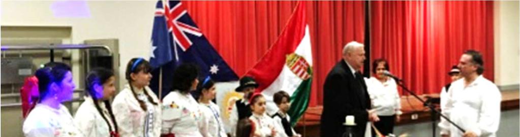 A finom ebéd után fellépett a Brisbane-ből meghívott Tulipán Magyar Néptánccsoport, majd a Szivárvány Gold Coast-i Magyar Iskola tanulói szavaltak.