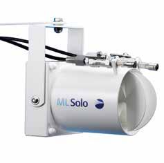 Célzott párásítás Az ML Solo rugalmasan beállítható tartókkal rendelkezik, melyek lehetővé teszik a készülék célzott beállítását.