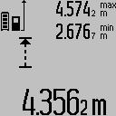 236 Magyar Folyamatos mérés / Minimum-/maximummérés (lásd a B ábrát) A folyamatos mérés alatt a mérőműszert a célhoz viszonyítva el szabad mozgatni, a készülék a mért értéket kb.