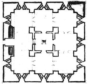 16 17. századi, többágú lőrések... 55 15. kép: Zengg különleges erődje: minden irányban egyforma, háromágú lőrések nyílnak. (Kisari 2000. 416.) található (12. kép).