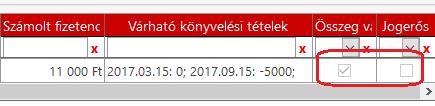 A tábla elején lehetőség van az egyes tételek Jóváhagyására és annak beállítására, hogy készüljöne határozat.