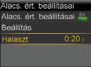 CGM I SZEMÉLYRE SZABOTT ÉRTESÍTÉSEK 10 11 A,illetve gombbal állítsa be a pontos időtartamot, majd nyomja meg a.