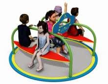 Elsősorban köztéri játszóterekre, mozgásukban korlátozott, kerekesszékkel közlekedő gyermekeknek ajánljuk ezt a remek szórakozást nyújtó forgó játékot.