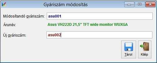 RAKTÁROS 92 Gépteszt - Ok Amennyiben a legyártott gép átment a tesztelésen, a Teszt OK nyomógombra kell kattintani, így a gép számlával vagy szállítólevéllel kiadhatóvá válik a Számla ill.