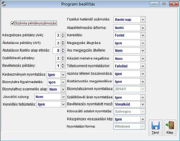 RENDSZER MENÜ 119 A felvett felhasználónév megjelenik az általa készített bizonylaton, ezért lehetőleg a teljes nevet adjuk meg.