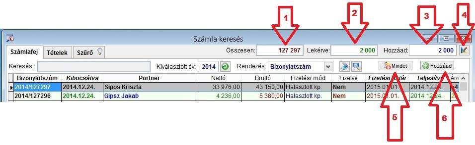 Dinamikus bizonylatkeresés A programjainkban bevezettük a dinamikus bizonylatkeresést.