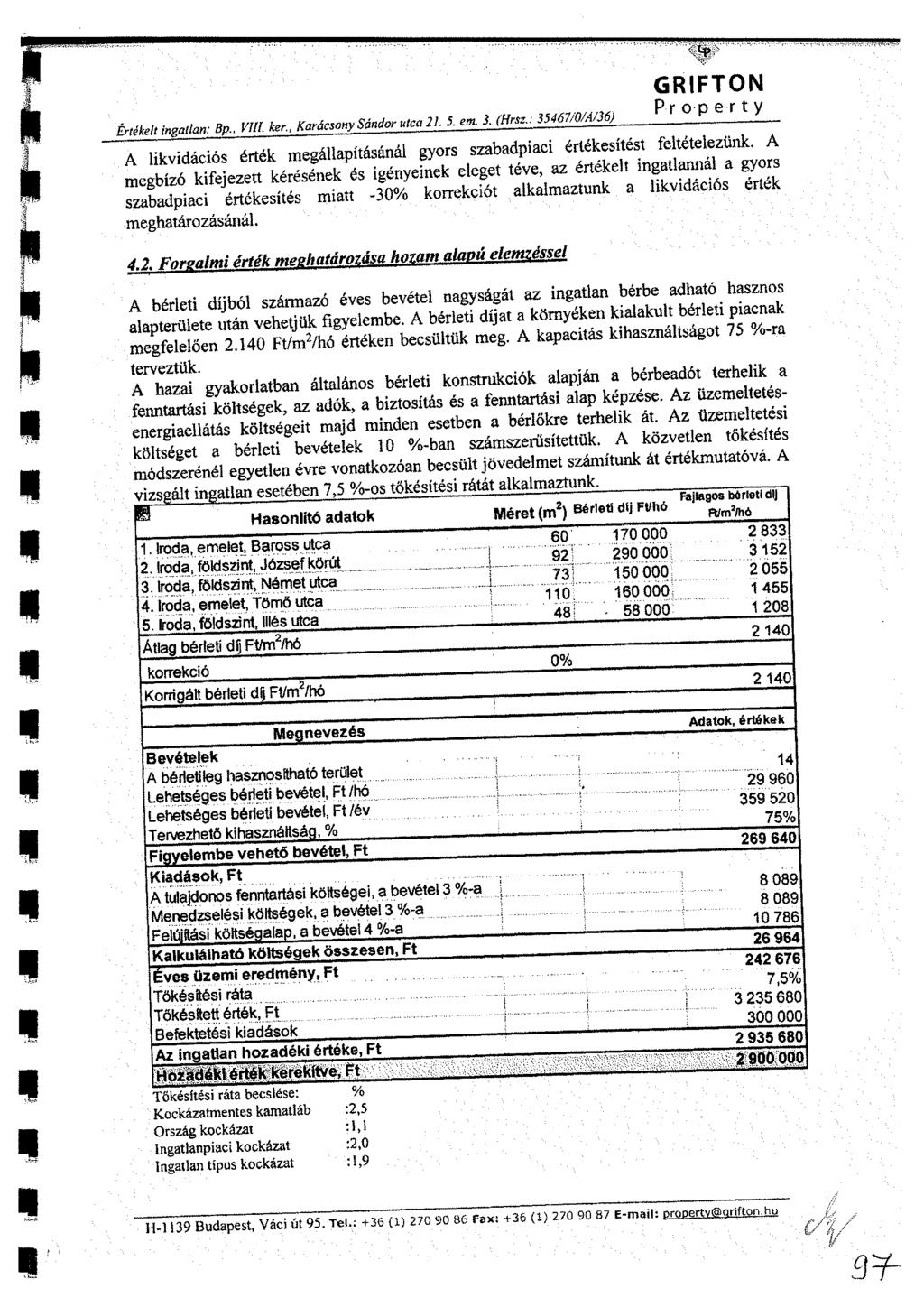 GRIFTON moaltan: B,. VHL ker., KarácsonySóndorj^ca^^ meghatározásánál. á 2.
