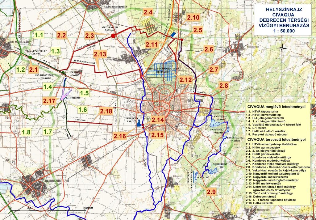 HTVR H-III/2 vezeték építése H-III/2 fejlesztés jellemzői: -Vezeték hossza 6 200 m -Vezeték átmérője 80 cm