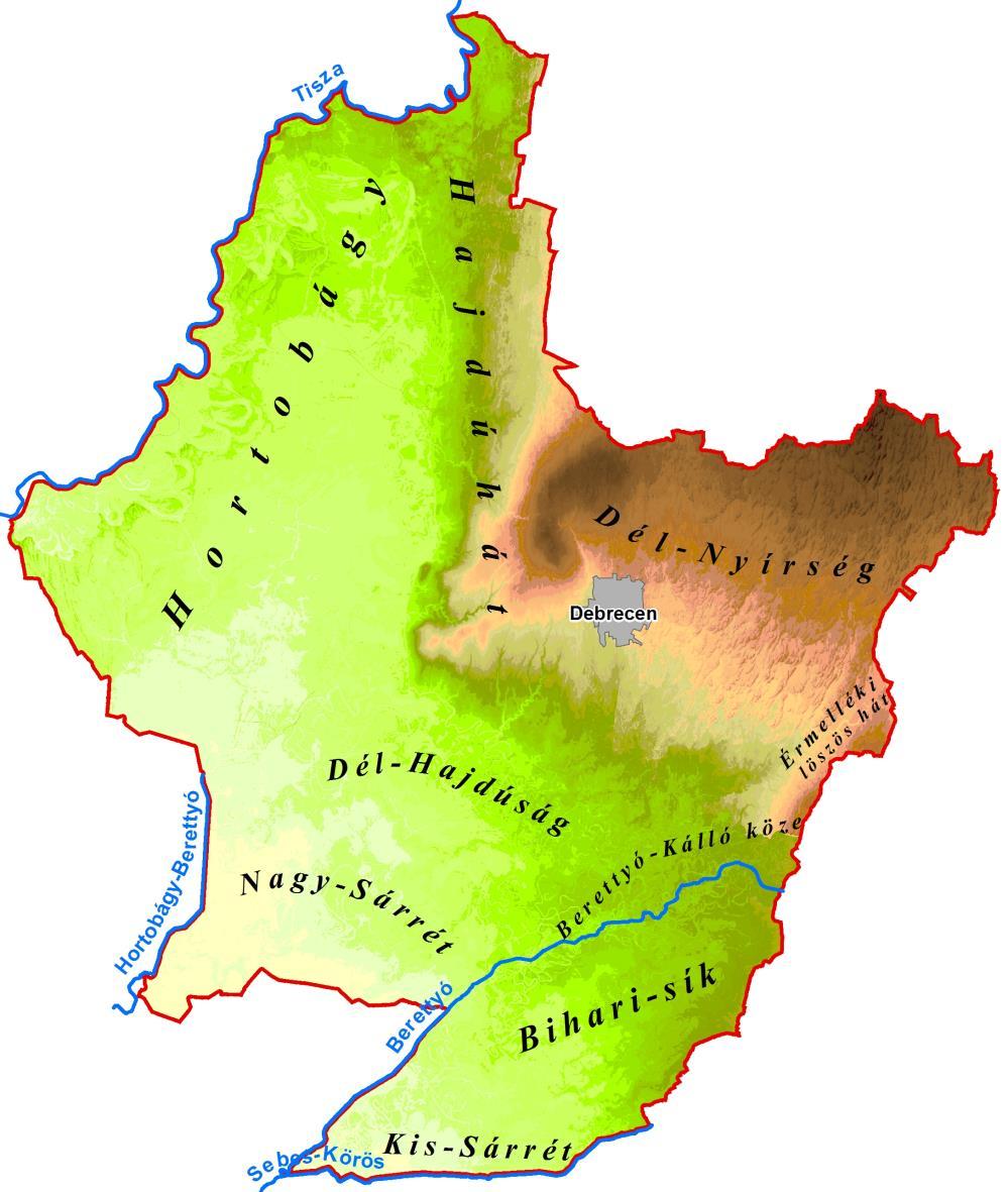 A TIVIZIG domborzati térképe, talajainak vízgazdálkodási jellemzői 176 mbf. 83 mbf.