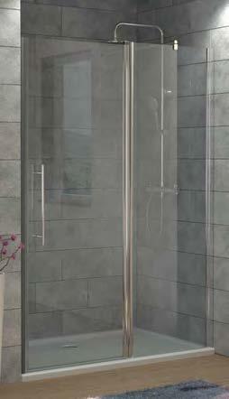 nyílóajtó Krómhatású profilok 5 mm-es biztonsági üveg Nagyméretű zuhanyfülkéhez Kiemelő-süllyesztő zsanér 1200 / 1400