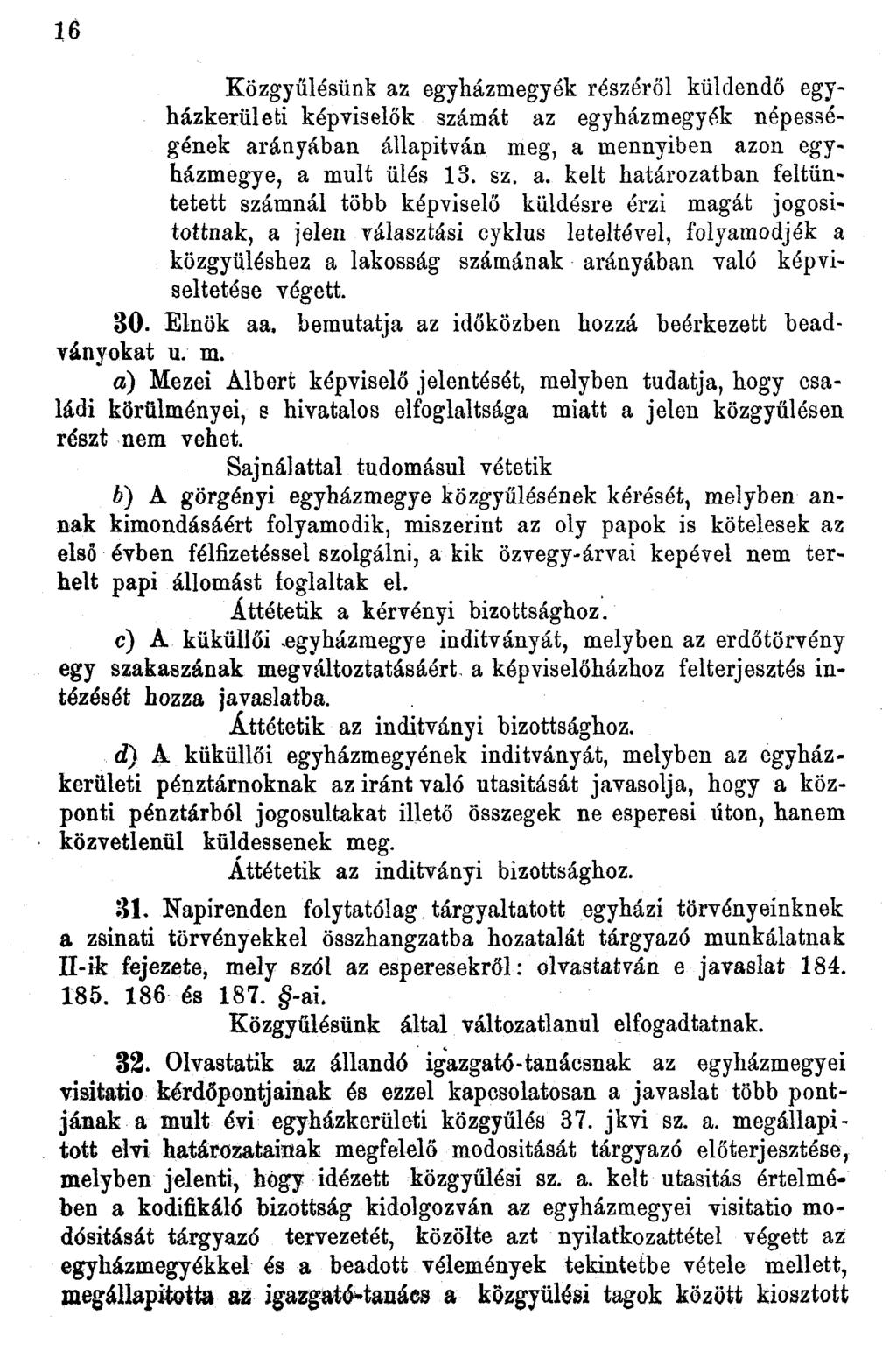 16 Közgyűlésünk az