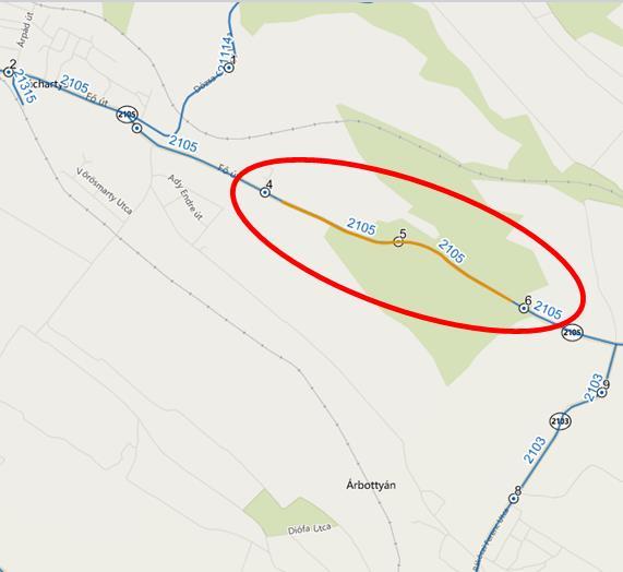 4.sz. vk. - Váchartyán Út: 2105 j. Váchartyán - Galgamácsa ök. út Szelvények: 4+140 5+900 kmsz Beavatkozás jellege: 10.