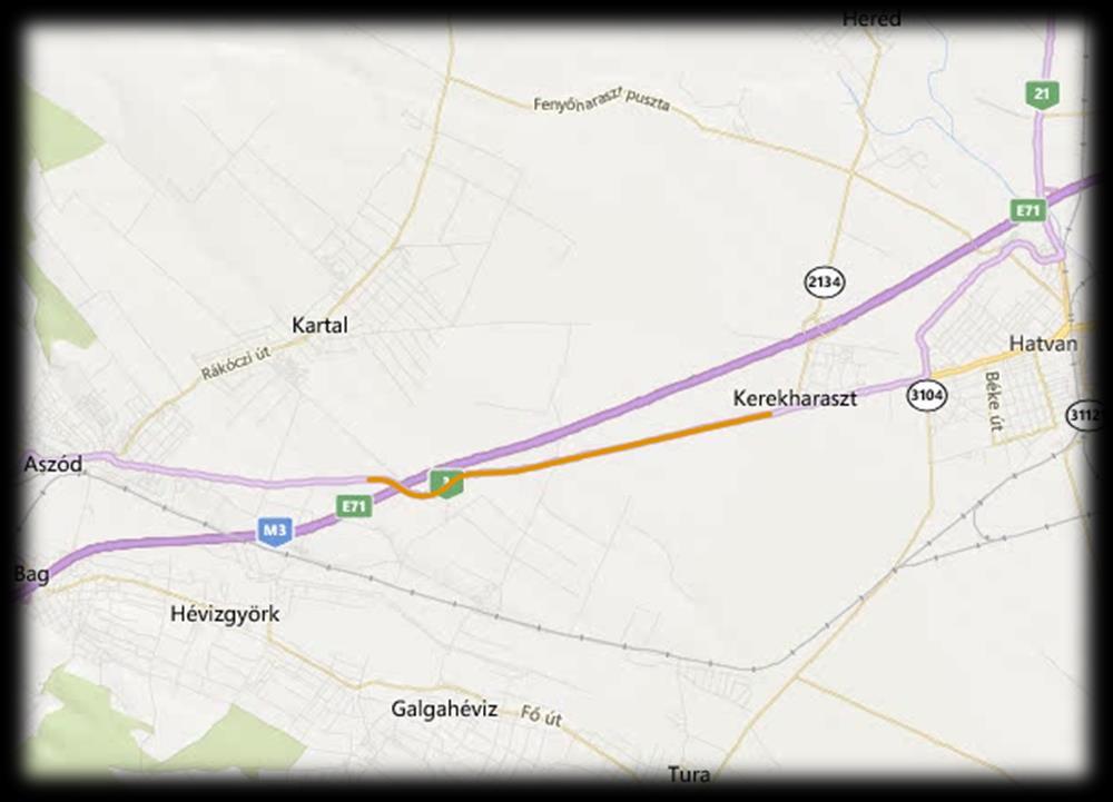 3 számú Budapest- Miskolc- Tornyosnémeti elsőrendű főút 47+200-52+906 km szelvény A szakasz