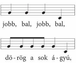 sorának dallamát és ritmusát! Ugyanaz a dallam, de hosszabb ritmusértékekkel = ritkítás. Ugyanaz a dallam, de rövidebb ritmusértékekkel = szaporítás. 5.