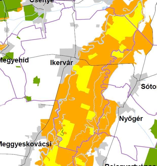 sz. ervlap öológiai folyosó övezee A ervezési erülee öológiai folyosó övezee