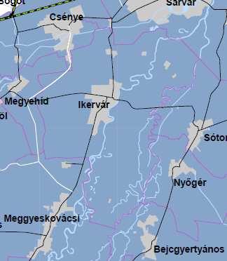 Iervár özség elepülésszerezei ervéne és helyi épíési szabályzaána módosíása. május. Az öveze erüleéne lehalása az OTrT Tájépvédelmi szemponból iemelen ezelendő erülee övezee - /.