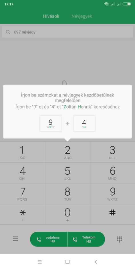 TÁRCSÁZÓ 1. Nyomja meg a kezdőlapon a TELEFON gombot ( ). 2. A gombbal hozhatja elő a billentyűzetet. 3. Két lap közül választhat: Hívások Híváslista Névjegyek Címtár 4.