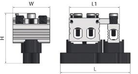 PQ 50 PQ 70 MAB5050A10 MAB8050A10 Vezeték keresztmetszet Al, Cu (mm 2 ) 5 x 6 50 2 x 6 70+ 8 x 6 50 Névleges feszültség (V) 690 690 Meghúzónyomaték (Nm) 7 Nm (6-16 mm 2 ) 14 Nm (25-50 mm 2 ) 7 Nm