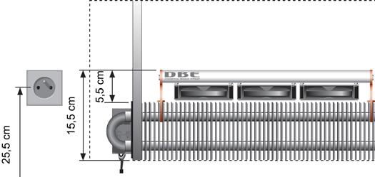 kivitelek esetén DBE ventilátoregység T10/15/20