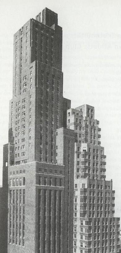 Downtown Athletic Club - Starret and Van Vleck 1930 Fenton 3 csoportot különített el (fabric, graft, monolith