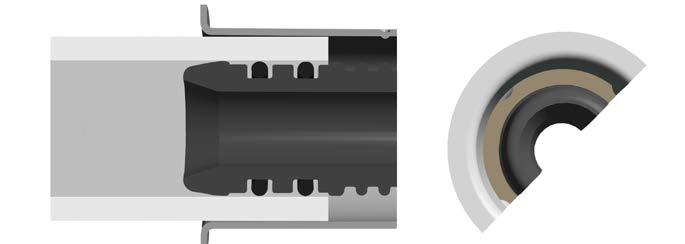 4. Komfort Az idom csővége kúp alakú, mely lehetővé teszi a cső idomba való csúsztatása során a deformált csővég automatikus kalibrálását.