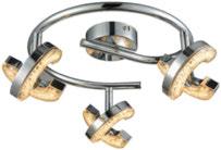 990,- (83680049) 18 LED-mennyezeti lámpa Anne, 2X10,8W SMD-LED-del, 1260Lumen, alimínium, krómozott, akril, kb. 70/9/8cm 14.