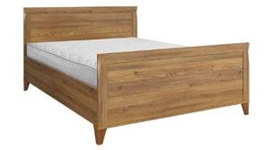 burlington tölgy ágy (ágyrács és matrac nélkül) LOZ/160 Koen 2