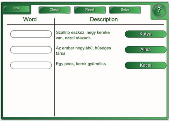 Anagram / Green - Anagram Megjegyzés: Figyeljen arra, hogy program