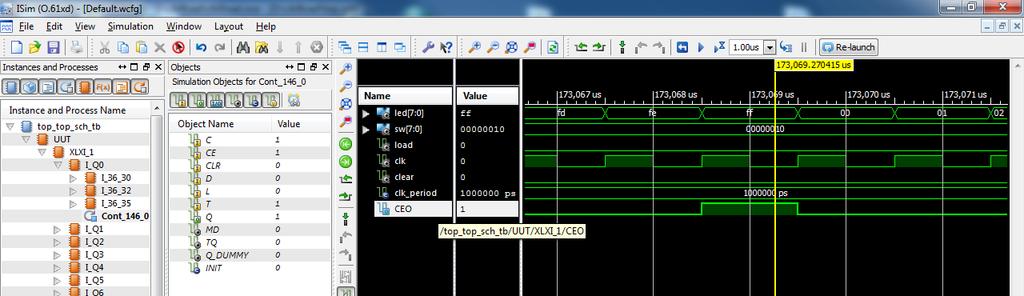 Az Instance and Process Name ablakban ki lehet választani egy alkatrészt, és az Object ablakban annak egy jelét.