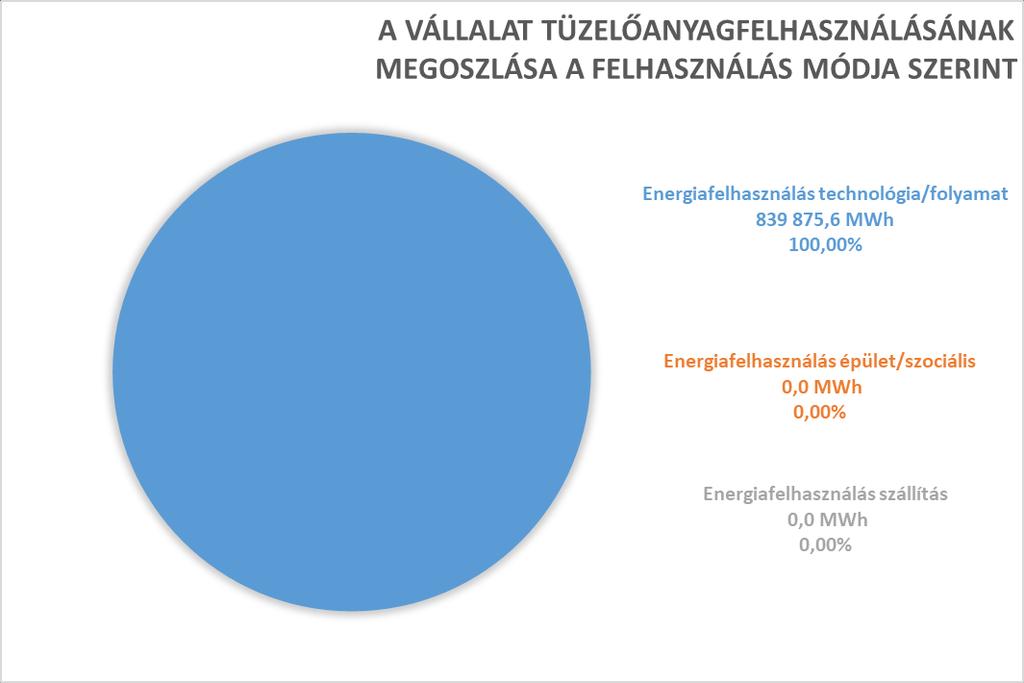 - A vállalat teljes (villamos energia, földgáz, hőenergia, valamint üzemanyag) energiafelhasználását vizsgálva a