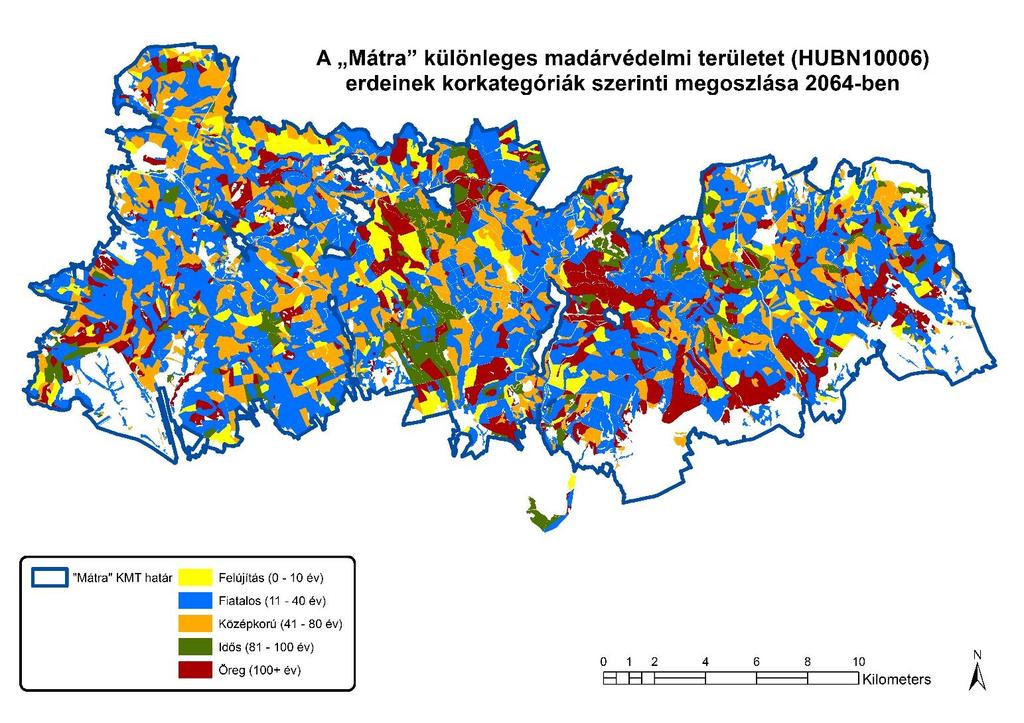 6. Jövőbeni kihívások és feladatok Korosztályviszonyok táji szintű tervezése A Mátra erdeinek