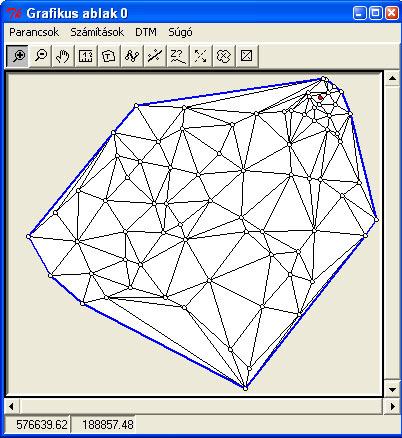 Konvex és megadott konkáv körvonallal határolt domborzatmodell A domborzat modellünket nem csak a körvonalában korlátozhatjuk, hanem törésvonalakat, idomvonalakat is megadhatunk.