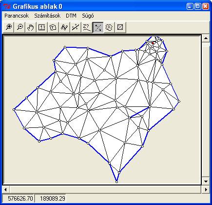 nekünk most jó, hiszen a korábban bevitt határvonalat is figyelembe veszi a program). A módosított domborzatmodellt mentsük el terep2 névvel.
