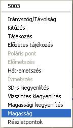 425 Sokszögvonal és magassági vonal számítása Vezessünk sokszögvonalat az 5001-es és 5002-es pont között, és határozzuk meg az 1_sp, 2_sp és 3_sp sokszögpontokat.