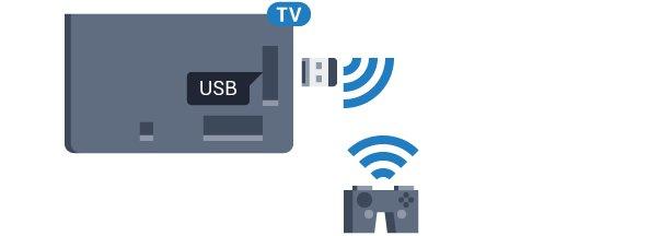 4.11 Gamepad csatlakoztatása USB-s merevlemez Vezeték nélkül gamepadek széles választékát csatlakoztathatja, hogy internetes játékokat játszhasson ezen a TV-készüléken.