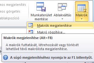 Mint alább látható: a futtatás (Run menü) mellett eszközök vannak a nyomkövetésre (Debug menü).