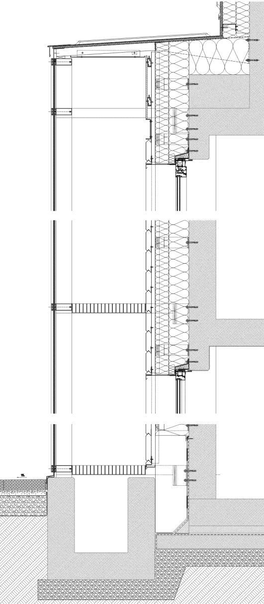 KLÍMAHOMLOKZAT 55 cm szabad átjárható mérettel rendelkező zárt tér néhány nyitható nyílással külső héj: hőhidas függönyfal profilszerkezet +1rtg. 8mm vtg.