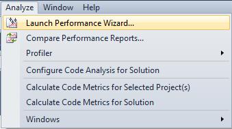 Visual Studio Visual Studio része Alkalmazások vizsgálata Mérések Futásidő Metódus
