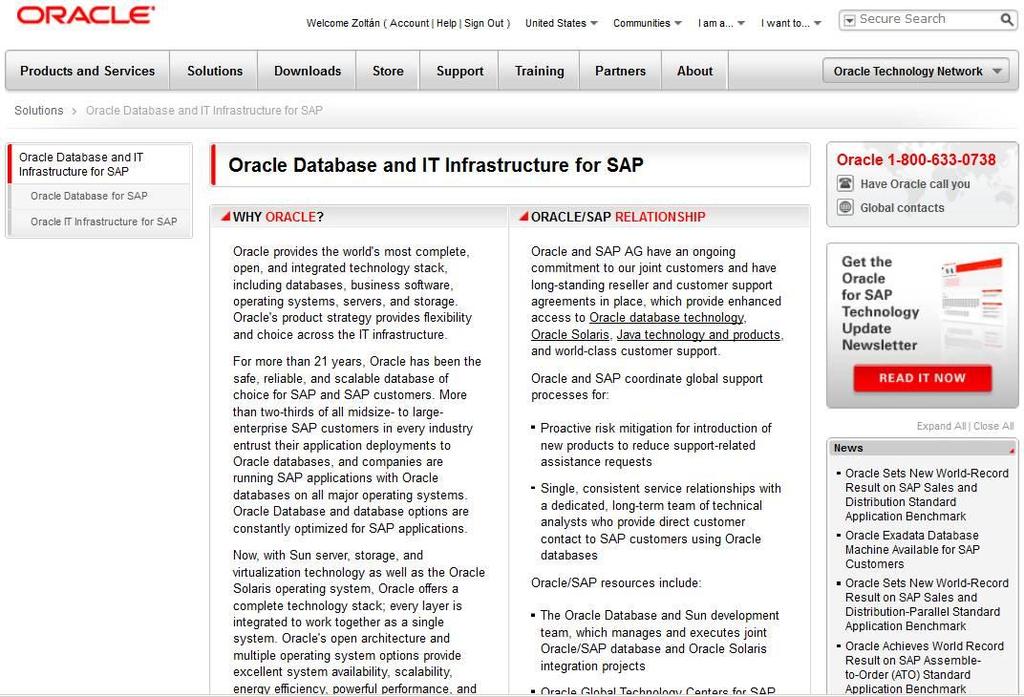 Oracle és SAP: www.oracle.