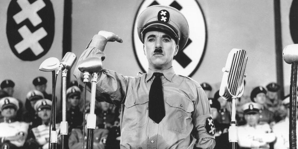 Charlie Chaplin: A diktátor A hangosfilm uralmával és Charlie alakjának halálával új korszak kezdődik a színész rendező életében, melynek egyik első és legerősebb pillanata az 1940-ben bemutatott A