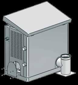 Égéstermék elvezetés csatlakozó készletek Az ARES Tec 150-350 kazánok alap (gyári) kiépítésben jobb oldali égéstermék csatlakozással készülnek, de lehetőség van kiegészítő tartozék nélkül, egy