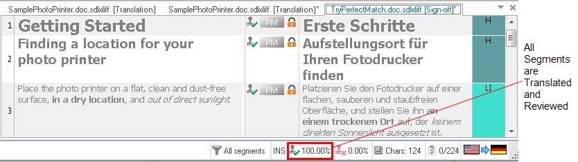 Projektek létrehozása 5 SamplePhotoPrinter-Version1.doc Az összes szegmens lefordítása és ellenőrzése megtörtént.
