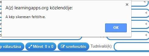 A Kép választása gombbal le lehetne cserélni, illetve utólag is szerkeszthetjük.