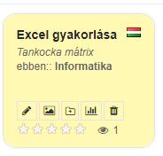 A mátrixba foglalt tankockák természetesen önállóan is megmaradtak, akár másik mátrixban is újra felhasználhatók Osztályaim menüpont A pedagógus virtuális osztálytermet hozhat létre diákjaik számára.