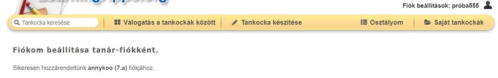 Fontos, hogy ez a link belső link - ként működik, mert csupán a böngészőbe beillesztve az eredeti https://learningapps.