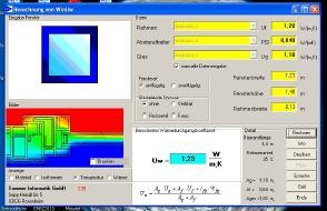 Uw - számítása Egy megszokott ablakmegoldás U F = 1,2 W/m 2