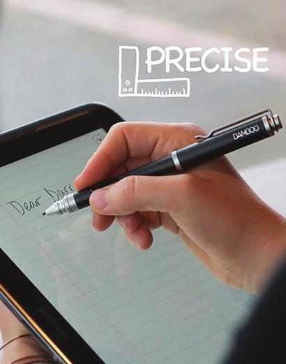 WACOM Bamboo Stylus Feel Black/Fekete Toll A Wacom feel IT technológia tökéletesen képes együttműködni a modern tabletekbe épített érintőképernyőkkel.