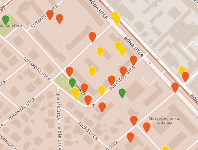 Problémás helyszínek Bölcsőde utca Nem megoldott parkolás, járdán