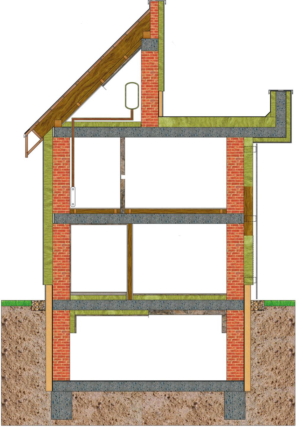 KNAUF INSULATION FELHASZNÁLÁSI TERÜLETEK Színvakolat Alapvakolat Üvegszövet háló FKD S/N Thermal FKD RS SMARTwall S C1 Tetőfedés - bitumenes zsindely Alátét deszkázat MPN Plus 037, Unifit 032, Unifit