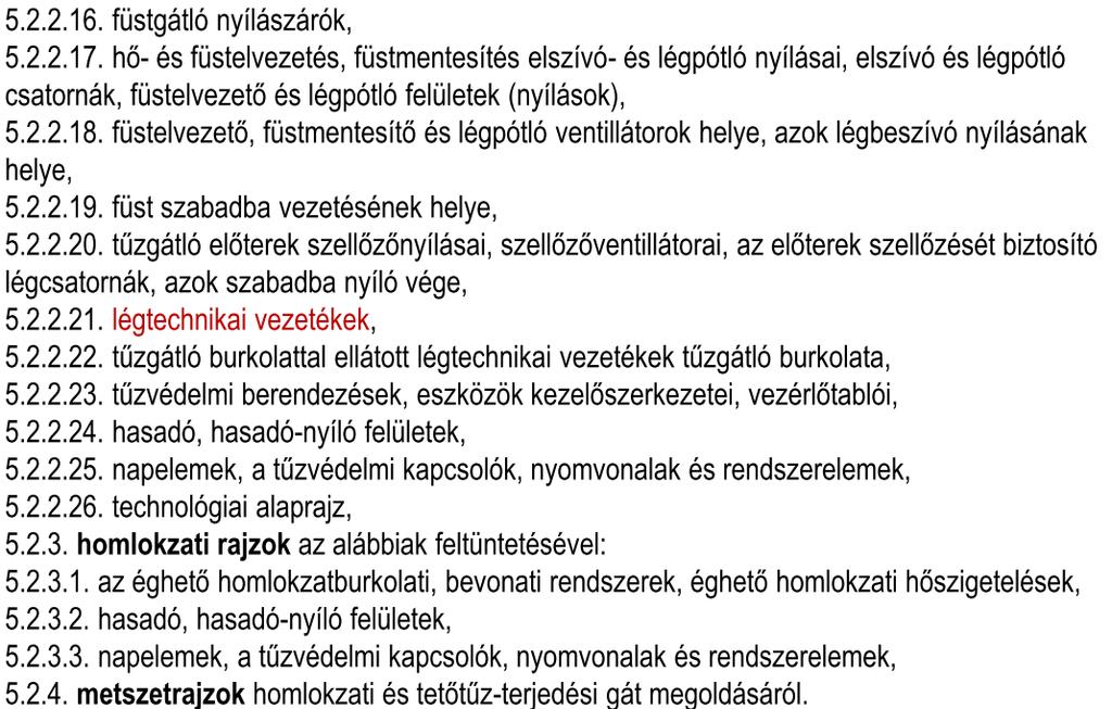 KIVITELEZÉSI TERVDOKUMENTÁCIÓ TARTALMA